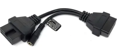 Produktbild von OBD Kabel 20 cm OBD 2 Buchse für Mitsubishi 12pin in Schwarz für Auto Diagnose