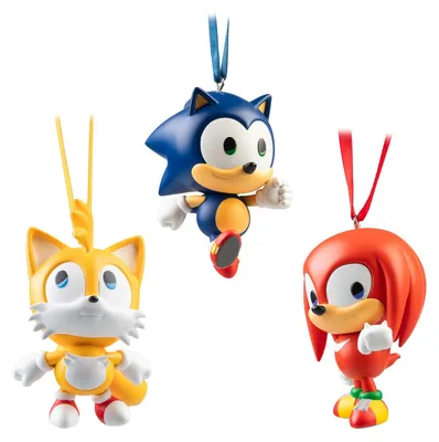 Produktbild von Grupo Erik Weihnachtsbaumschmuck Figuren Set Sonic The Hedgehog - Weihnachtsdeko Christbaumschmuck Weihnachtsbaum Schmuck - Tannenbaumschmuck 3 Stück