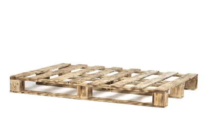 Produktbild von Lermowood Palettenbett 180 x 200 cm Geflammt Holzbett Massivholzbett Bett aus Paletten Seniorenbett Kinderbett Jugendbett