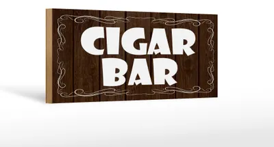 Produktbild von Holzschild Spruch 27x10cm Cigar Bar Zigarrenbar