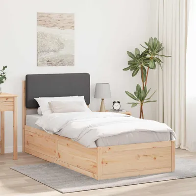 Immagine prodotto di Maison Exclusive - Letto con testiera imbottita Grigio scuro 75 x 190 cm