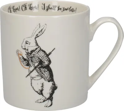 Produktbild von V&A Alice's Adventures in Wonderland - Set de Becher in Geschenkbox de, Porzellan, Gold white und schwarz, 350 ML