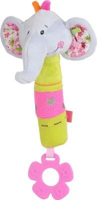 Produktbild von Plüsch-Quietsche-Spielzeug mit Beißring Baby Ono Elefant