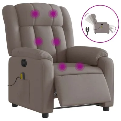 Produktbild von vidaXL Massagesessel Elektrisch Taupe Stoff