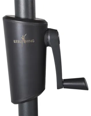 Produktbild von Lesli Living - Sonnenschirm zum Aufklappen Libra - Beige - Ø350cm