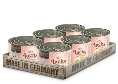 Produktbild von LEONARDO Lachs + extra Filet, 6x200 g - Katzenfutter Nassfutter Katze