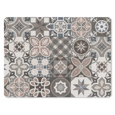 Produktbild von MuchoWow® Mauspad Mousepad Blumen - Figuren - Braun - Design 40x30 cm - Mousepads - Maus Mat - Pad - Mausunterlage - Anti Rutsch