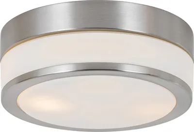 Produktbild von QAZQA - Moderne Bad I Badezimmer Außen Deckenleuchte I Deckenlampe I Lampe I Leuchte Stahl I Silber I nickel matt 2-flammig3 cm IP44 - Flavi I Außenbeleuchtung - Stahl Rund - LED geeignet E27