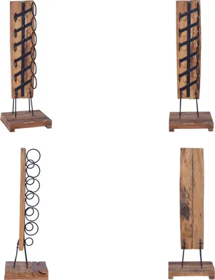 Produktbild von vidaXL Weinständer für 6 Flaschen 35x35x100 cm Massivholz Teak - Weinregal - Weinregale - Weinständer - Flaschenhalter