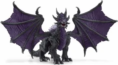 Produktbild von Drache Figur, Dunkeldrache Spielzeug Ultra-Realistisch, Bewegliche Flügel, Schleich 70152 Eldrador, Geschenk für Jungen und Mädchen ab 7 Jahren