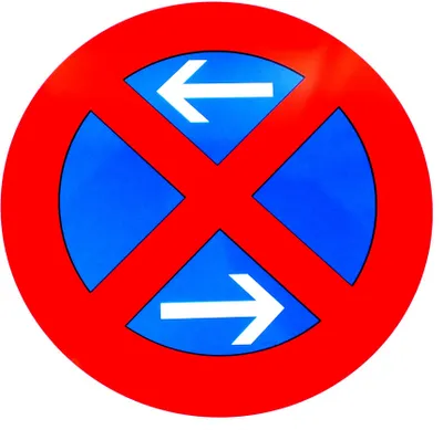 Produktbild von ORIGINAL Verkehrszeichen 283-30 * Absolutes Halteverbot Mitte Rechtsaufstellung * 420 mmØ nach StVO und RAL-Gütebedingungen Verkehrsschild Strassenschild Verbotsschild Straßenzeichen rechts Mitte