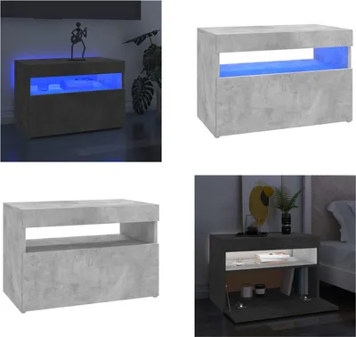 Obrázok produktu pre vidaXL TV skrinka s LED svetlami betónová sivá 60x35x40 cm - TV skrinka - TV skrinky - TV skrinka s LED svetlom - TV skrinka s LED svetlami