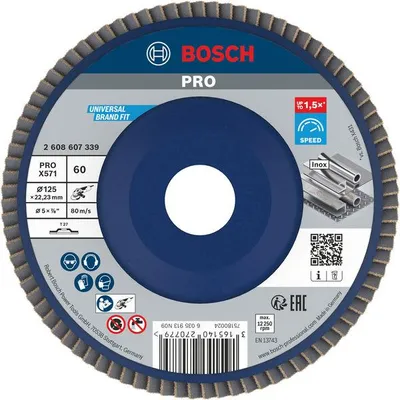 Produktbild von PRO X571 Fächerschleifscheibe, gerade, 125 mm, K60