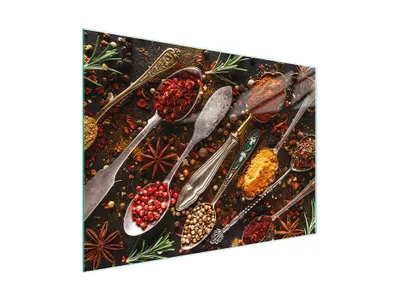Produktbild von Schneidebrett Herdabdeckplatte Multiglasschneidplatte 30x22 cm Schiefer Gewürze