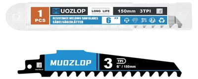 Obrázek produktu pro 150mm, pilové listy pro reciproční pily s tvrdokovými zuby, 3 zuby na palec