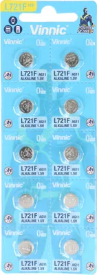 Zdjęcie produktu dla Bateria alkaliczna vinnic g11 / ag11 / l721 / lr58 10 szt.