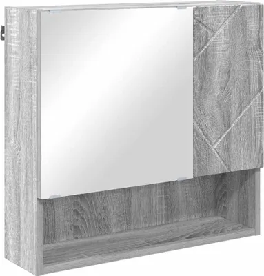 Image de vidaXL Armoire de toilette Sonoma grise 59 x 17 x 55 cm Matériau dérivé du bois