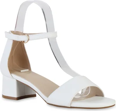 Produktbild von VAN HILL Damen Klassische Sandaletten Elegante Schuhe 841131, Farbe: Weiß, Größe: 37