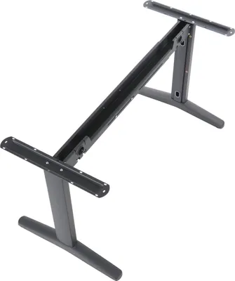Immagine prodotto di Struttura in metallo per scrivania o tavolo (STT), lunghezza regolabile, gambe regolabili, altezza 72,5 cm, nero