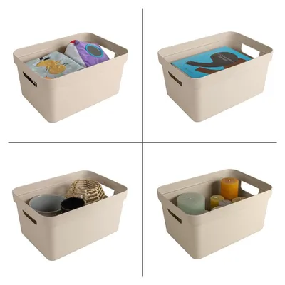 Immagine prodotto di Contenitore di stoccaggio Sigma, capacità 13 litri, colore beige