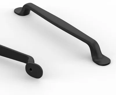 Obrázok produktu pre Solidchoice – 10 kusov čiernych kľučiek na skrinku s rozmerom upevňovacej dosky 160 mm