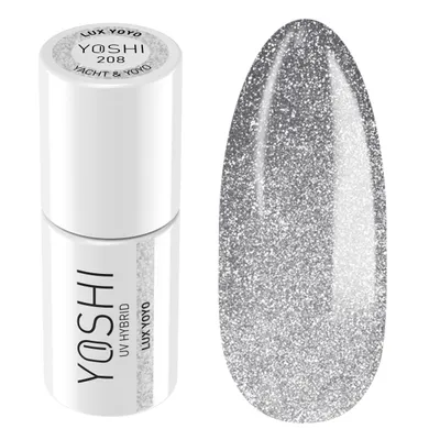 Produktbild von Yoshi | Hybrid-Nagellack - 208 Lux Yoyo - Hybrid-Gellack - Hybridlack - UV LED - 6ml - Profi Qualität - Silber