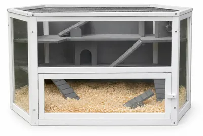 Produktbild von Melko Hamsterkäfig Kleintierkäfig Nagerkäfig Holz Nagerstall Käfig Kleintiervoliere Hamster Ebene Kleintiergehege Gehege