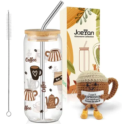 Produktbild von Geschenkset mit Trinkbecher und einer aufmunternden Kuscheltierfigur