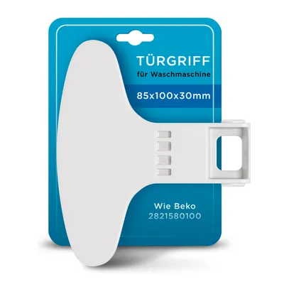 Produktbild von Türgriff kompatibel mit Beko 2821580100 Fenstergriff weiß für Waschmaschine