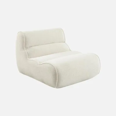 Produktbild von sweeek - Sessel mit Chenille-Bezug 1-Sitzer - Creme