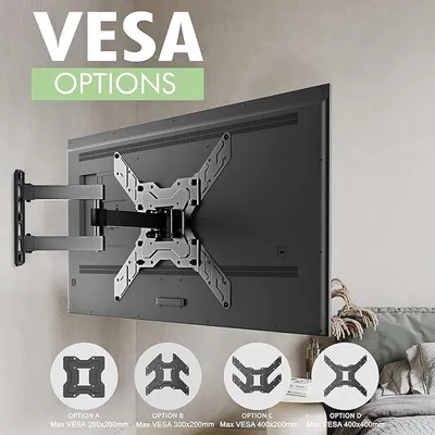 TV Wandhalterung, TV Halterung / TV Wandhalterung, neigbare TV Halterung - LCD, OLED, Plasma Flach & Gebogen / PLATZ SPAREN
