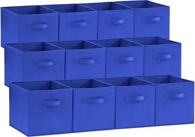 Imagen del producto de Ibenzoa®: Juego de 12 cajas de almacenamiento compactas de 28 cm – multifuncionales y apilables, fabricadas con un material ligero y resistente, con un cierre seguro contra el polvo y la humedad