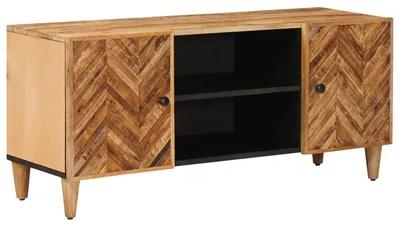 Zdjęcie produktu dla Szafki do przechowywania vidaXL, brązowe, 105 x 33,5 x 46 cm, z litego drewna mango