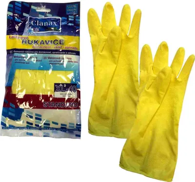 Obrázek produktu pro Rukavice úklidové latex L STANDART CLANAX