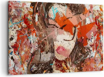 Produktbild von Bild auf Leinwand - Leinwandbild - Abstraktion modern - 120x80cm - Wand Bild - Wanddeko - Leinwanddruck - Bilder - Kunstdruck - Wanddekoration - Leinwand bilder - Wandkunst - AA120x80-3464