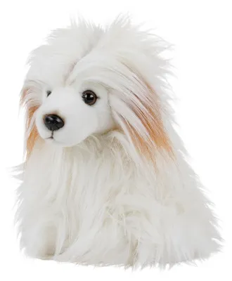 Produktbild von Kuscheltier Chinesischer Hund sitzend weiß 30 cm Plüschhund