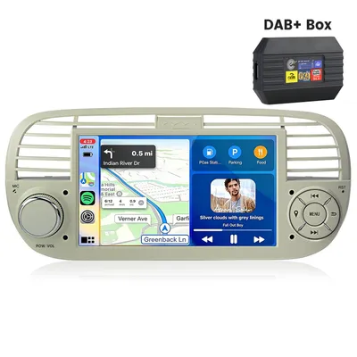 Produktbild von Einbau-Navigationsgeräte 7 ''android13 Carplay 2+64G autoradio für Fiat 500 2007-2015 GPS SWC NAVI WIFI BT RDS DSP DAB+