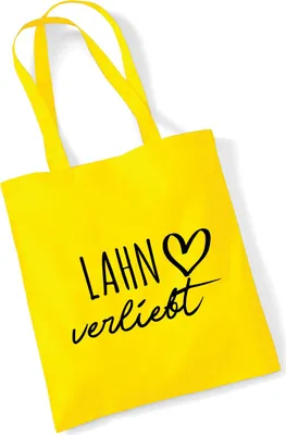 Produktbild von Huuraa Jutebeutel Lahn verliebt 10 Liter Yellow Baumwolle Tasche Geschenkidee