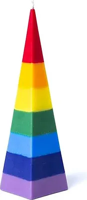 Obrázok produktu pre Pyramídová sviečka na čakry, bez vône -- 21 x 6 cm, objednať online  Najvyššia kvalita