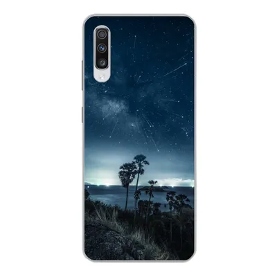 Produktbild von MuchoWow® Handyhülle Schutzhülle Hülle für Samsung Galaxy A70 Sternenhimmel - Meer - Tropisch - Jungen - Mädchen - Kinder Silikon Softcase Handy Hülle - Schutzhaube