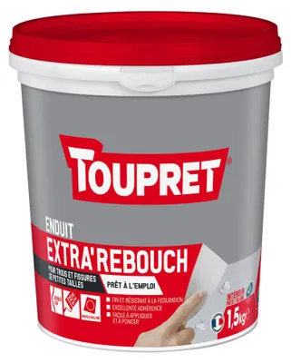 Image de Toupret Pâte Rebouchage Intérieur 1,5kg Pâte De Rebouchage Prête à L'emploi Pour Intérieur - Toupret