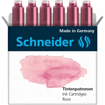 Produktbild von Schneider Pastell Tintenpatronen für Füller Rose 6 St.