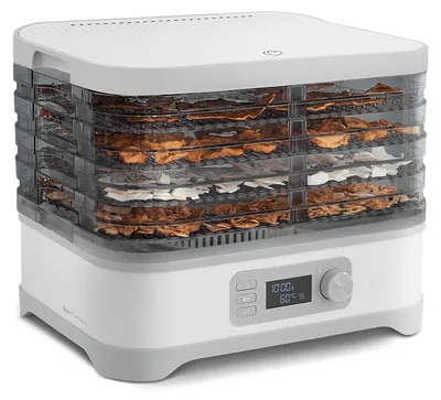 Productafbeelding van Voedseldroger - Dehydrator fruit en vlees - 5 droogniveaus - Met droogfolie en droogrooster
