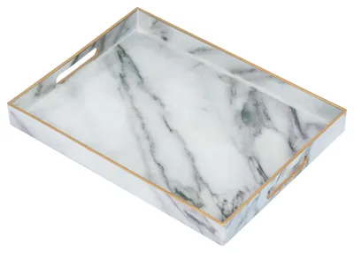 Image de Grande assiette rectangulaire de service en plastique de haute qualité