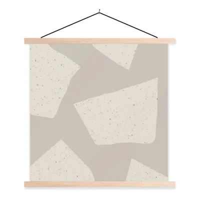 Produktbild von MuchoWow® Textilposter Terrazzo - Abstrakt - Pastell - Muster 60x60 cm mit holzfarbenen Rahmen - Wanddekoration