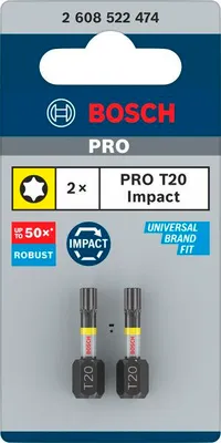 Produktbild von PRO Torx Impact Bit, T20, 25 mm, 2-tlg.
