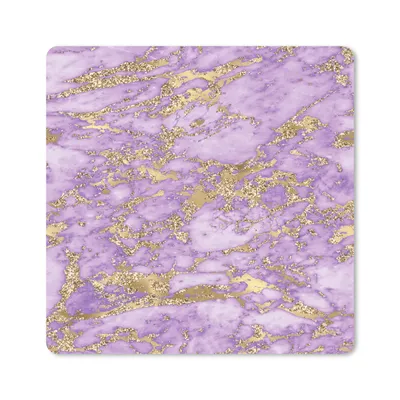 Obrázek produktu pro Podložka pod myš - Mramor - Třpytky - Fialová - Zlatá - 30x30cm - Podložka pod myš