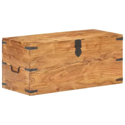 Zdjęcie produktu dla Skrzynia, 90x40x40 cm, lite drewno akacjowe