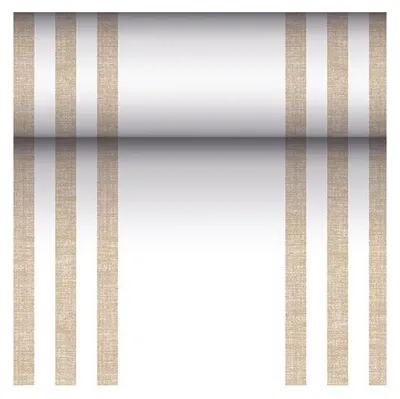 Produktbild von Tischläufer, stoffähnlich, PV-Tissue Mix "ROYAL Collection" 24 m x 40 cm sand "Lines"