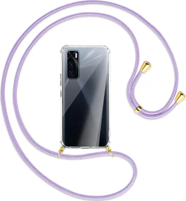Produktbild von Handykette Backcover-Schutzhülle mit Band (Metall goldfarben) für vivo V20 SE (V2022) / Y70 - violett